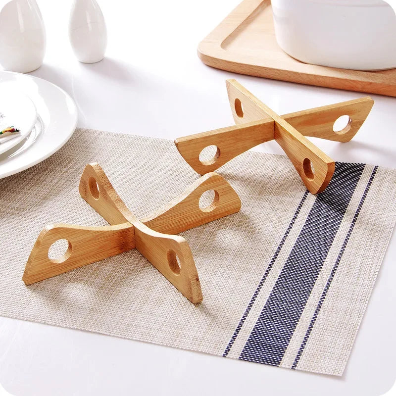 Kitchen Insulation Mats Removable Wooden Table Mats Shelf Gadget Holders Useful Things for Kitchen Accessories Gadgets Organizer