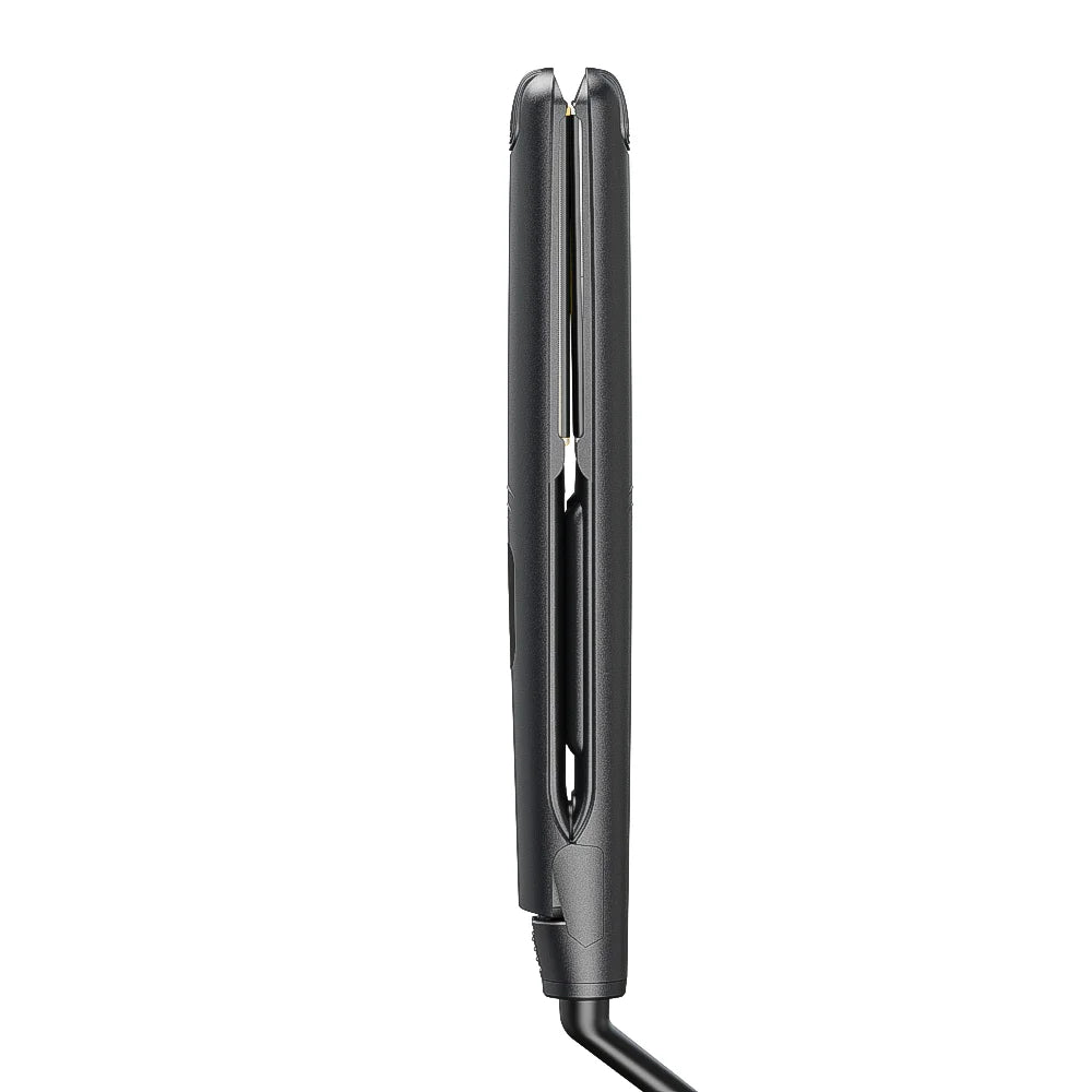 Black Flat Iron Hair Straightener 2-in-1, US Plug for Straightening & Curling, Fast Heat, Compact Portable Hair