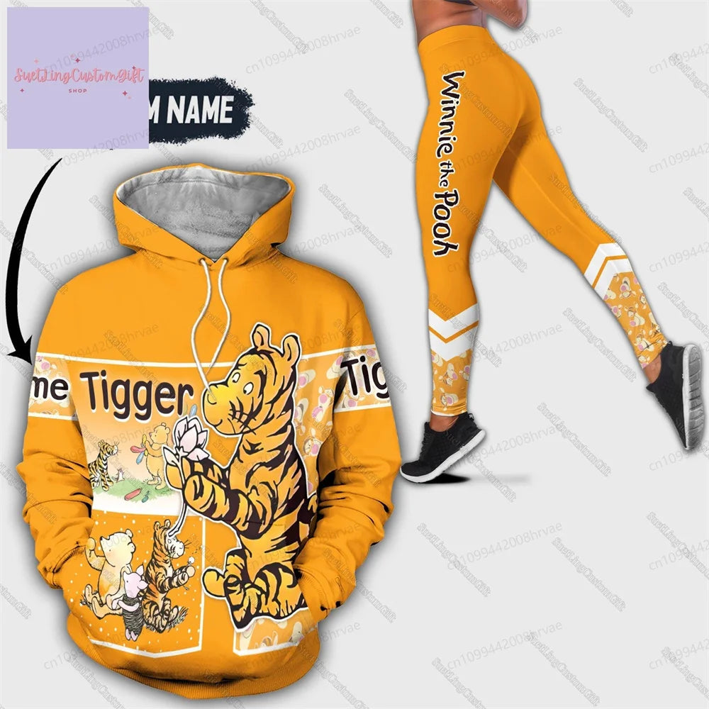Disney Winnie the Pooh Hoodies and Leggings, Custom Winnie the Pooh 3D Printed Sweatshirts, Womens Yoga Pants Set 2025