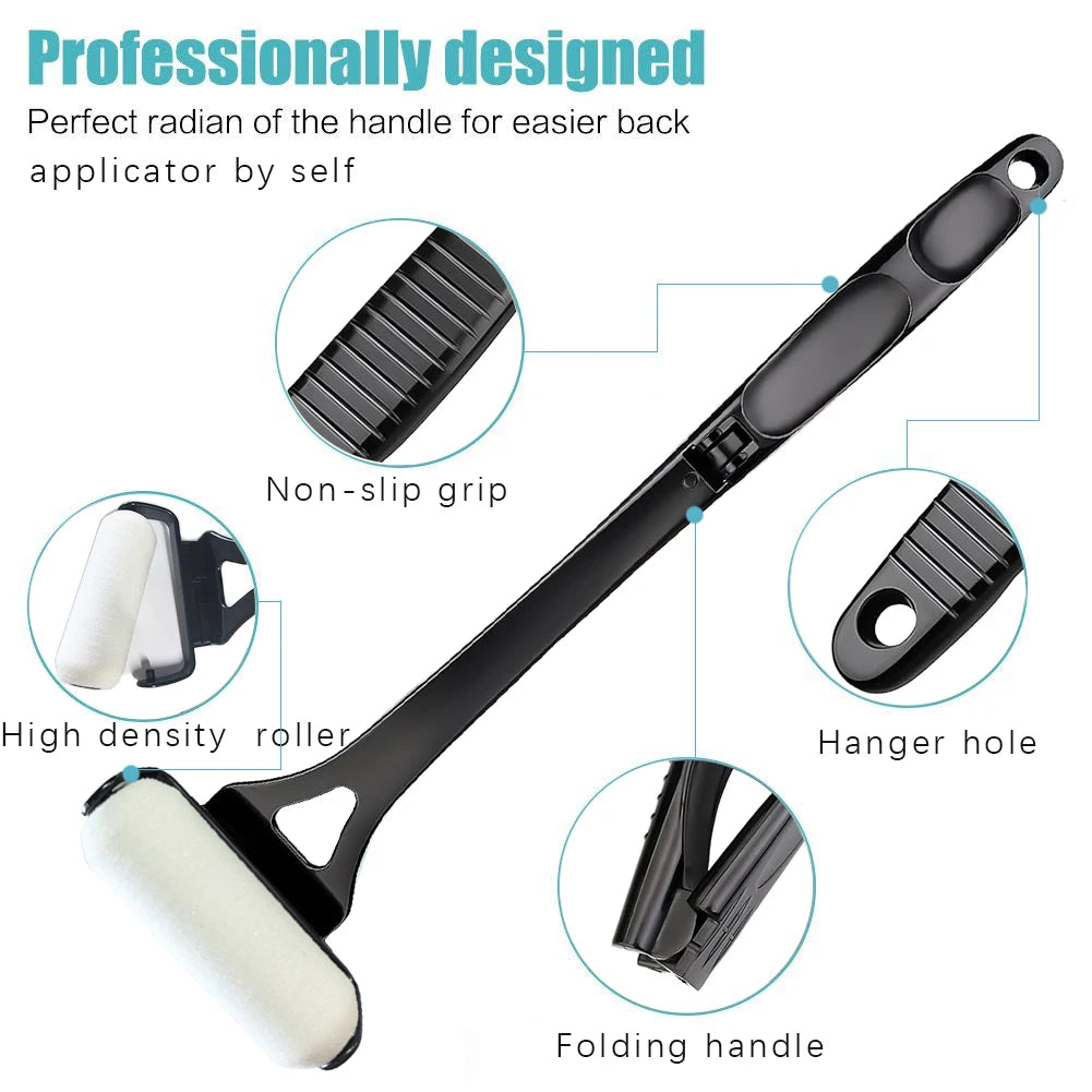 Detachable & Foldable Lotion Applicator for Back & Body - Massage Tool, Portable Storage