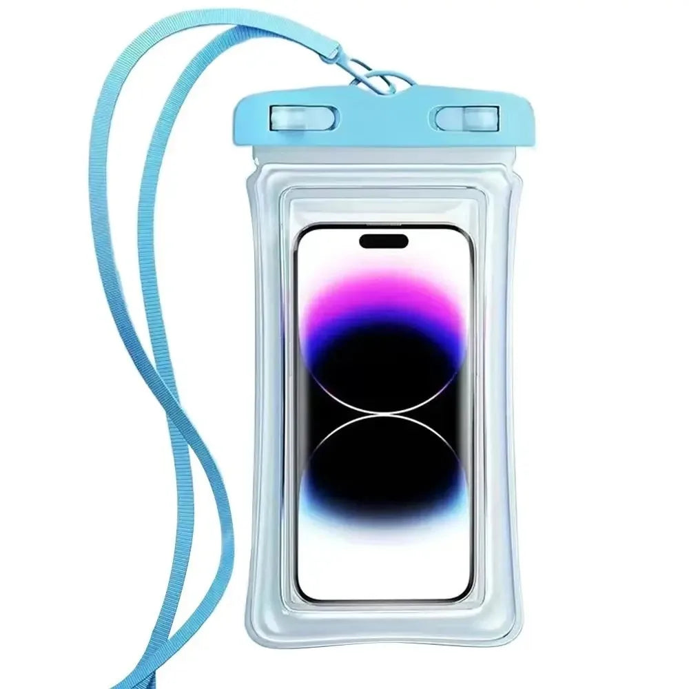 Transparent Waterproof Phone Pouch Under 7.2 Inches Touch Screen Swimming Rafting Waterproof Case with Lanyard Sealed Bag