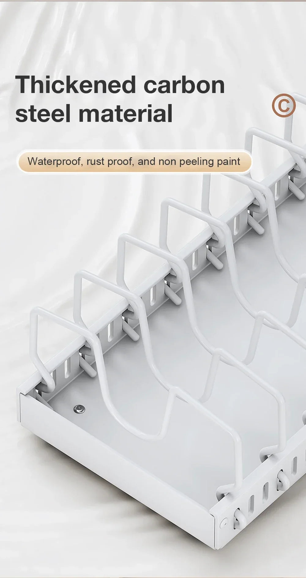 Kitchen Multifunctional Organizer - Pull-Out for Pots/Pans, Sliding Lid Holder, Spice Rack & Dish Drying Racks Drawer Organizer