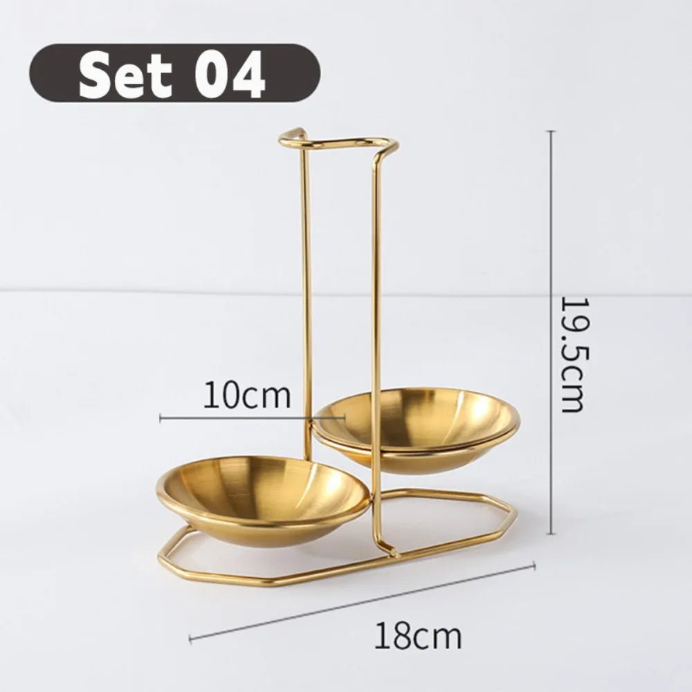 Kitchen Accessories Vertical Single/Double Ladle Spoon Utensil Rack Soup Spoon Rest Stand without plate Tableware Storage Shelf