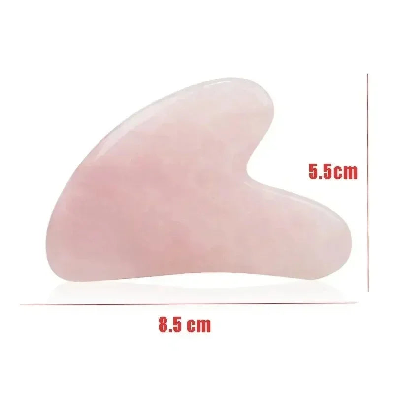 Natural Gua Sha Scraper Board Massage Rose Quartz Guasha Stone For Face Neck Skin Lifting Wrinkle Remover Beauty Care
