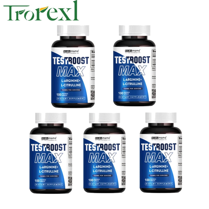 100 Tablets-L-Arginine & L-Citrulline Complex-Male Enhancing Supplements- Boosts Performance,Recovery Support,Bedroom Confidence