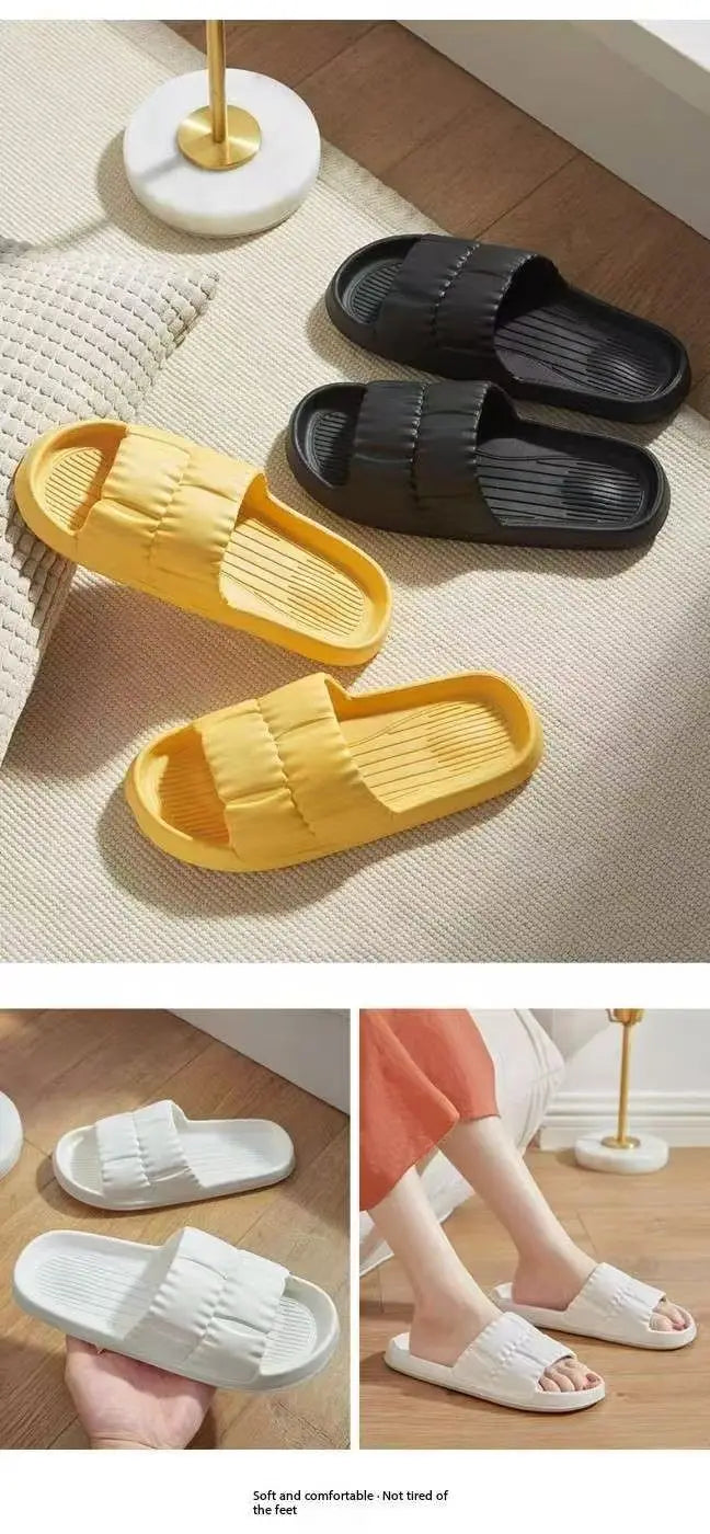 Women Soft Sole Cloud Slippers Thicken Platform Indoor Outdoor Beaches Sandals Summer EVA Non Slip Flip Flops 2025 New Wholesale