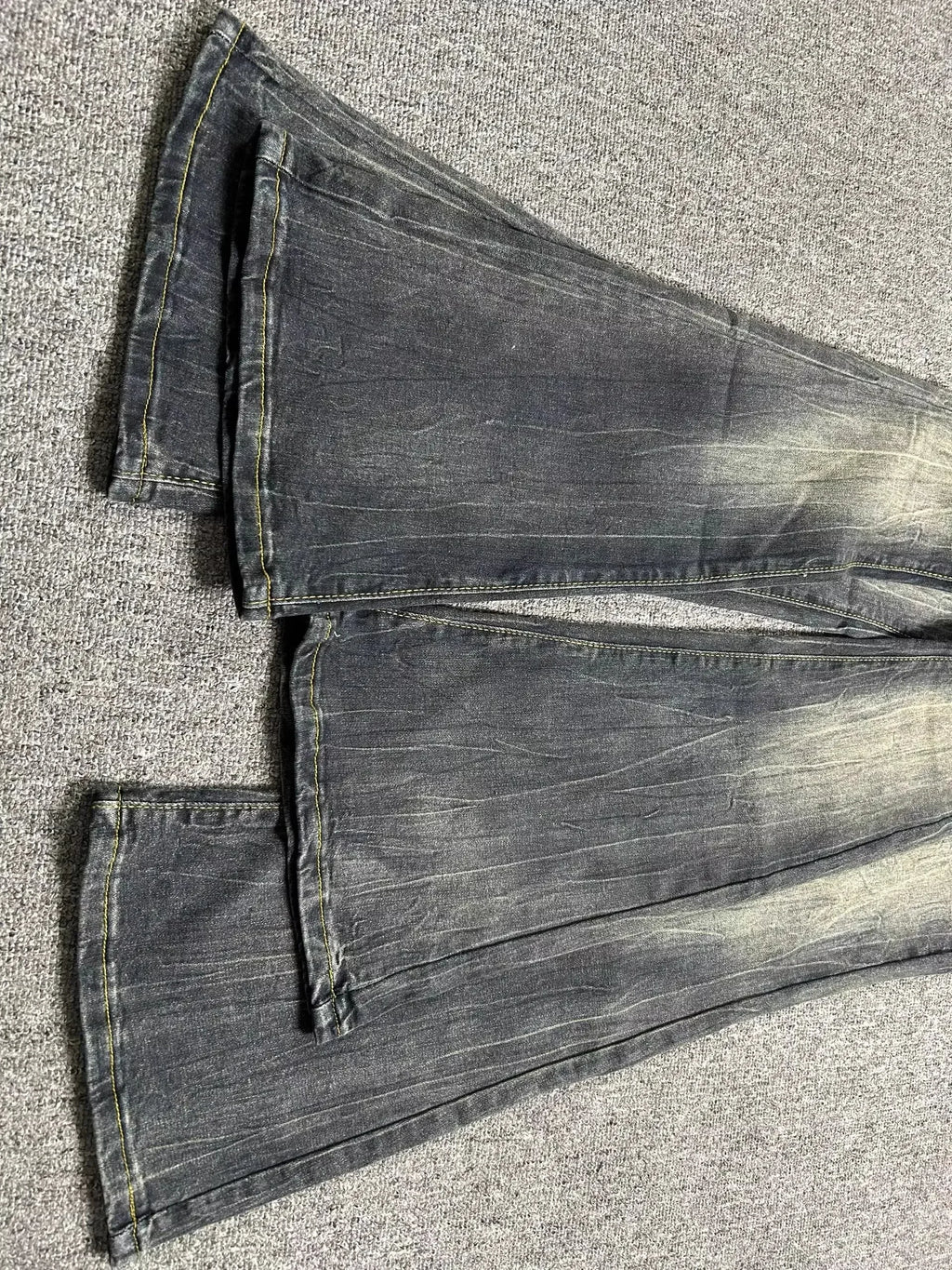 Summer High Waist Slim Black Grey Jeans American Style Vintage Long Pants Oversized Washed Denim Flare Pants Women Spring