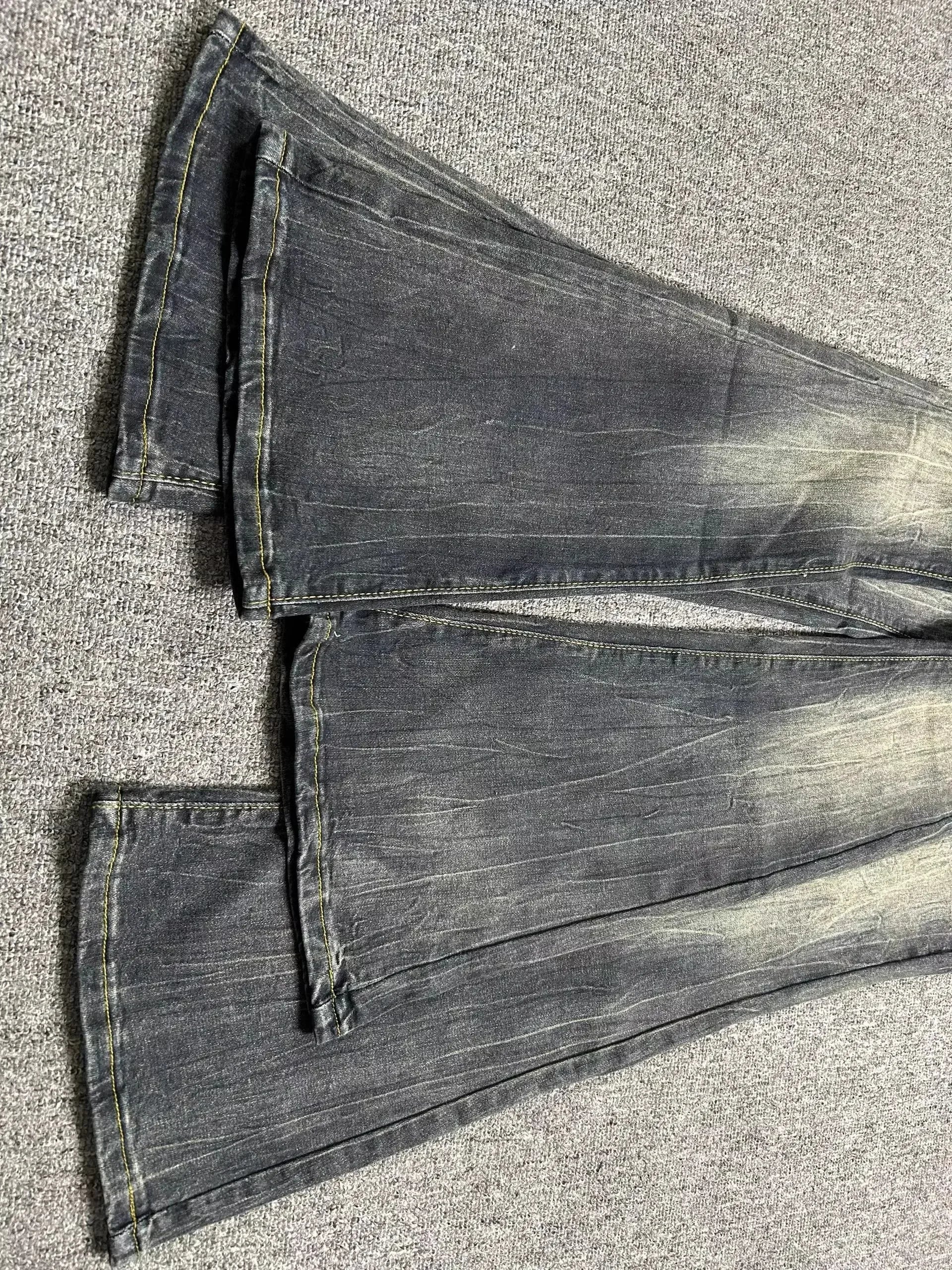 Summer High Waist Slim Black Grey Jeans American Style Vintage Long Pants Oversized Washed Denim Flare Pants Women Spring