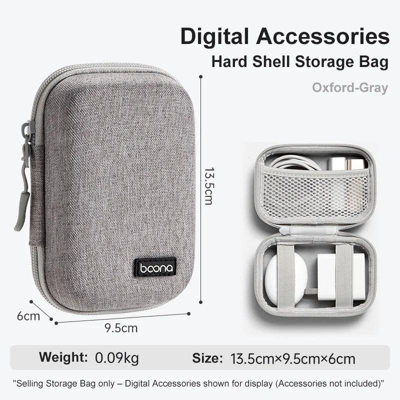 Shockproof Electronics Organizer Case for Power Adapter Cable Storage Bag Bluetooth Earphone Case Travel Small Tech Gadget Pouch