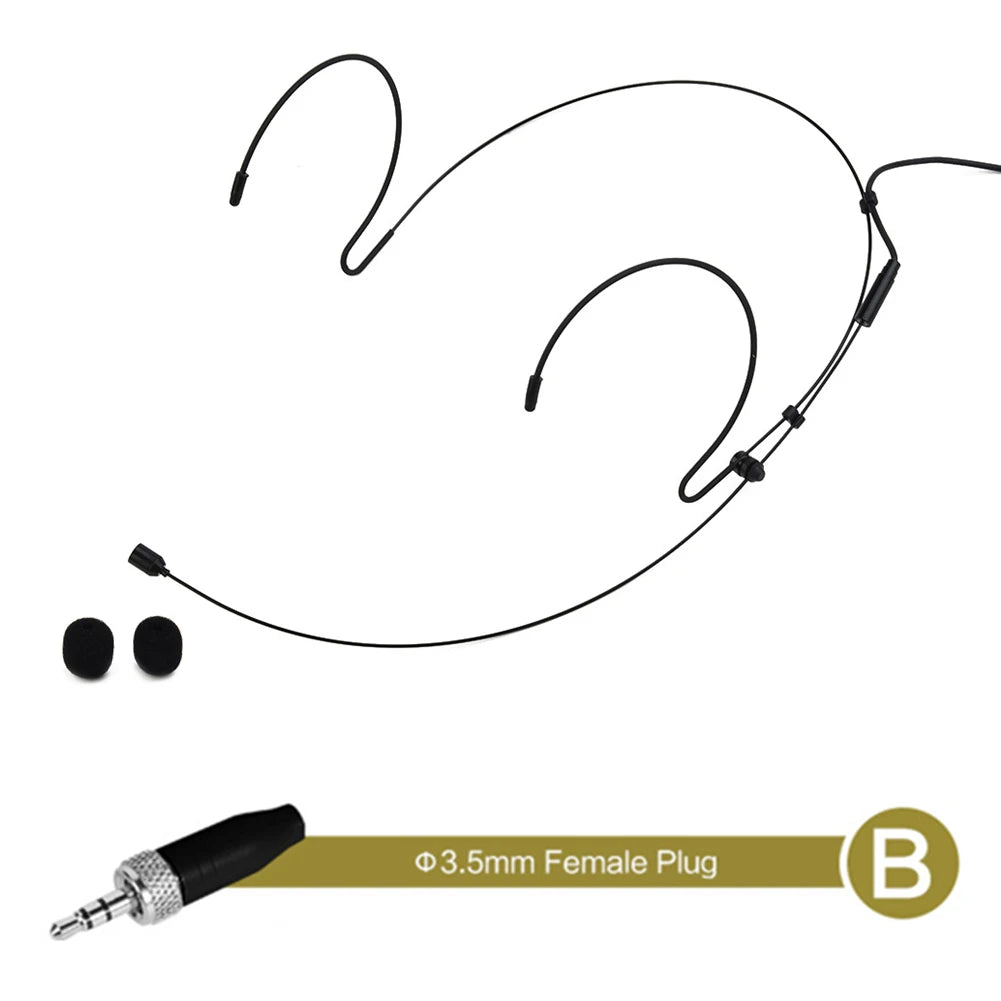 1PCS Double Earhook Headset Mic Headworn Microphone For Shure Wireless Earhook Microphone Black Audio Equipment Radio System