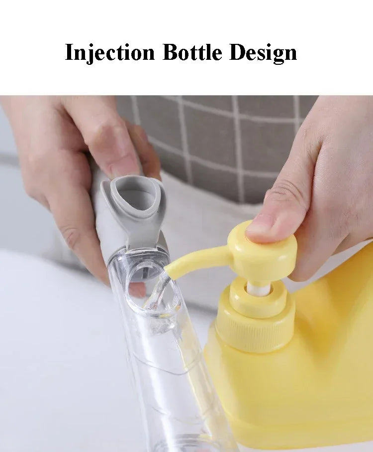 Kitchen Cleaning Brush 2 In 1 Long Handle Cleaing Brush with Removable Brush Sponge Dispenser Dishwashing  Kitchen Tools