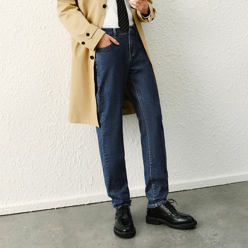 Semir Jeans Men Slim Fit Skinny Trousers Leg-lengthening 2025 Spring New Long Trousers Basic Versatile