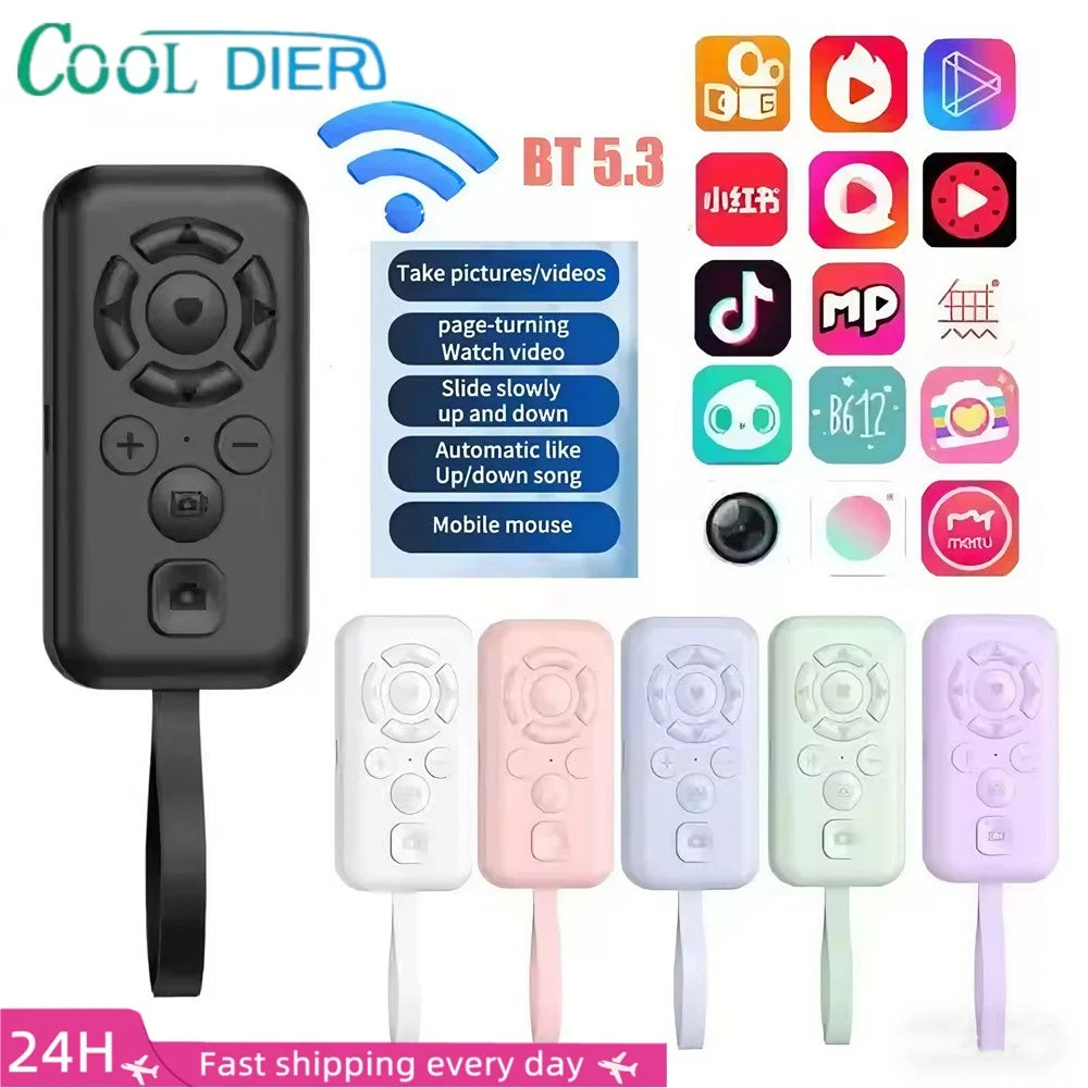 For Tik Tok Wireless Bluetooth Mobile Selfie Lazy Music Video Remote Control Mobile Phone Bluetooth Controller For All iPhone