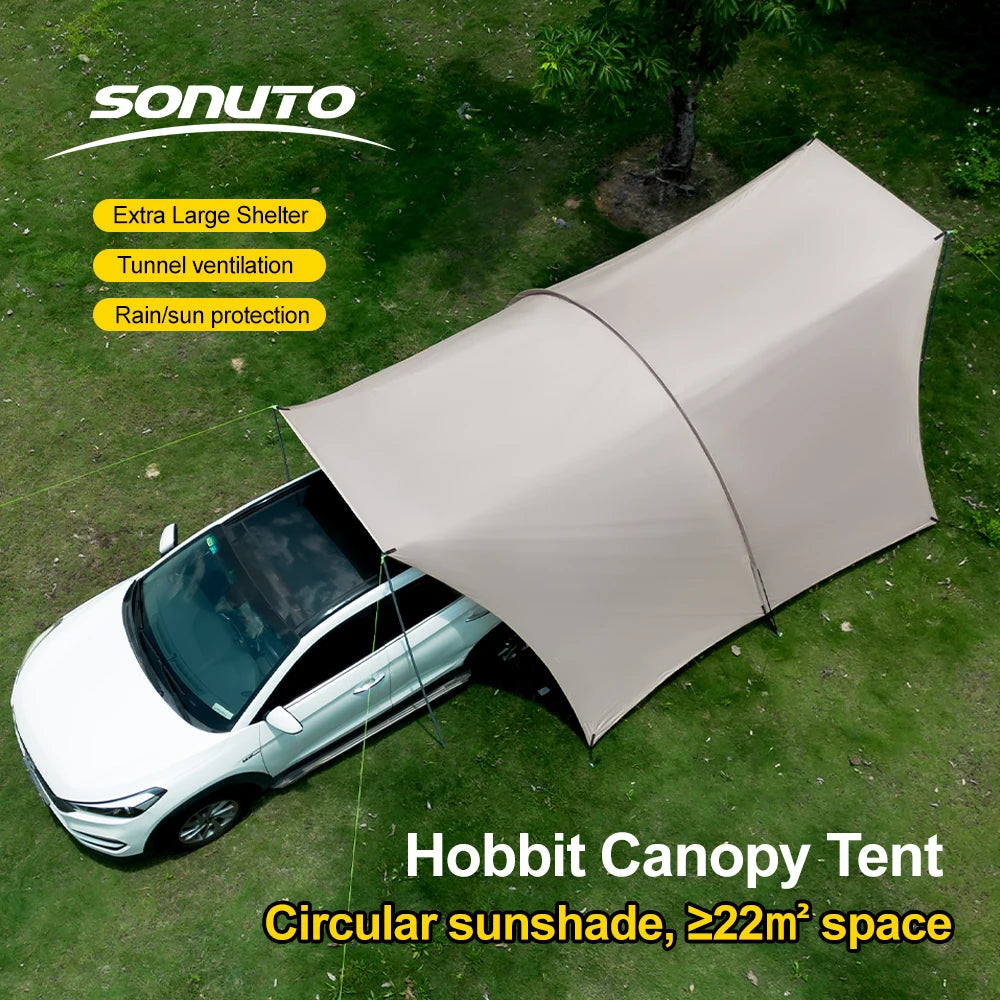 Silver Coated Sun Protection Camping Tent Large Family Size Windproof Rainproof Outdoor Canopy Tent with UV Block for Beach Pic
