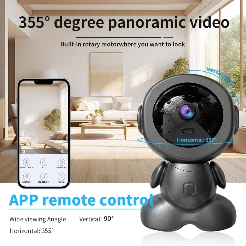8MP Wifi Security Camera Indoor HD Baby Monitor Two-way Audio Home Cam Surveillance Auto Tracking Night Vision Robot PTZ Cameras