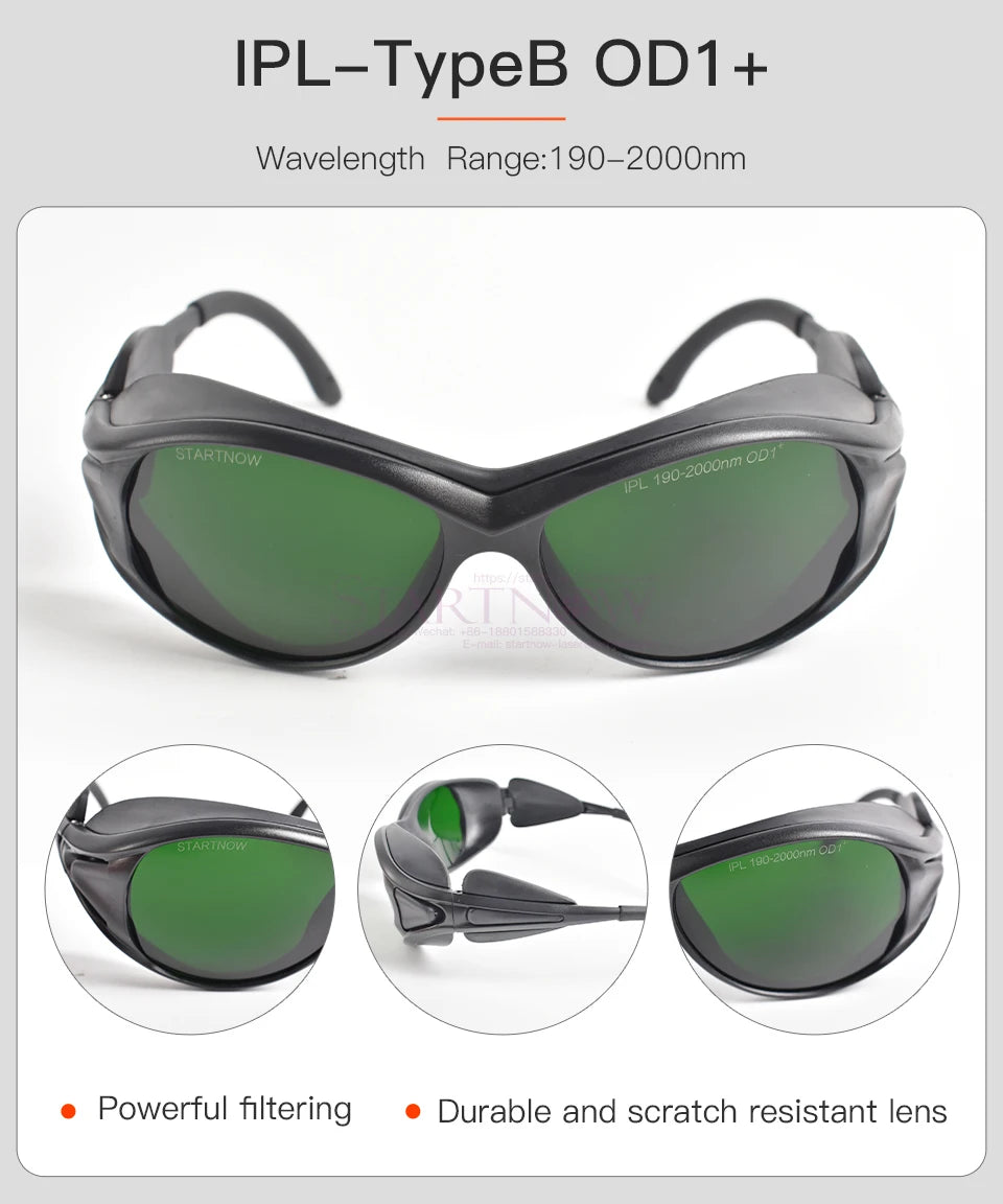 Laser Glasses 190nm-2000nm IPL Hair Removal Safety Eyepiece CE IPL OPT Soft PE Eye Mask Protective Eyepatches Laser Goggles