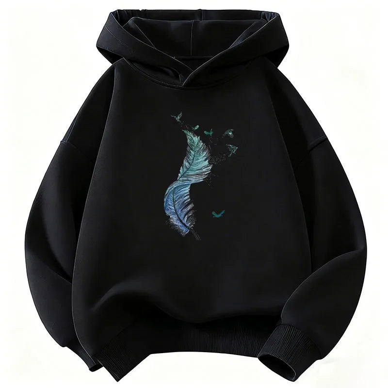 Vintage Leaf Design Hoodie Retro Children's Sweatshirt Hoody Casual Hoodies for Boys Girls Clothes Fashion