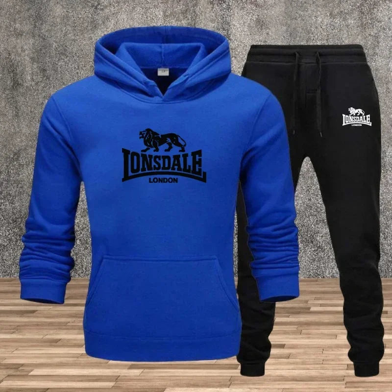 Men's Set Hooded Sweatshirts Sweatpants Autumn Winter Male Daily Casual Sports Jogger Suit 2026 Urban Fashion Hoodies Sportswear