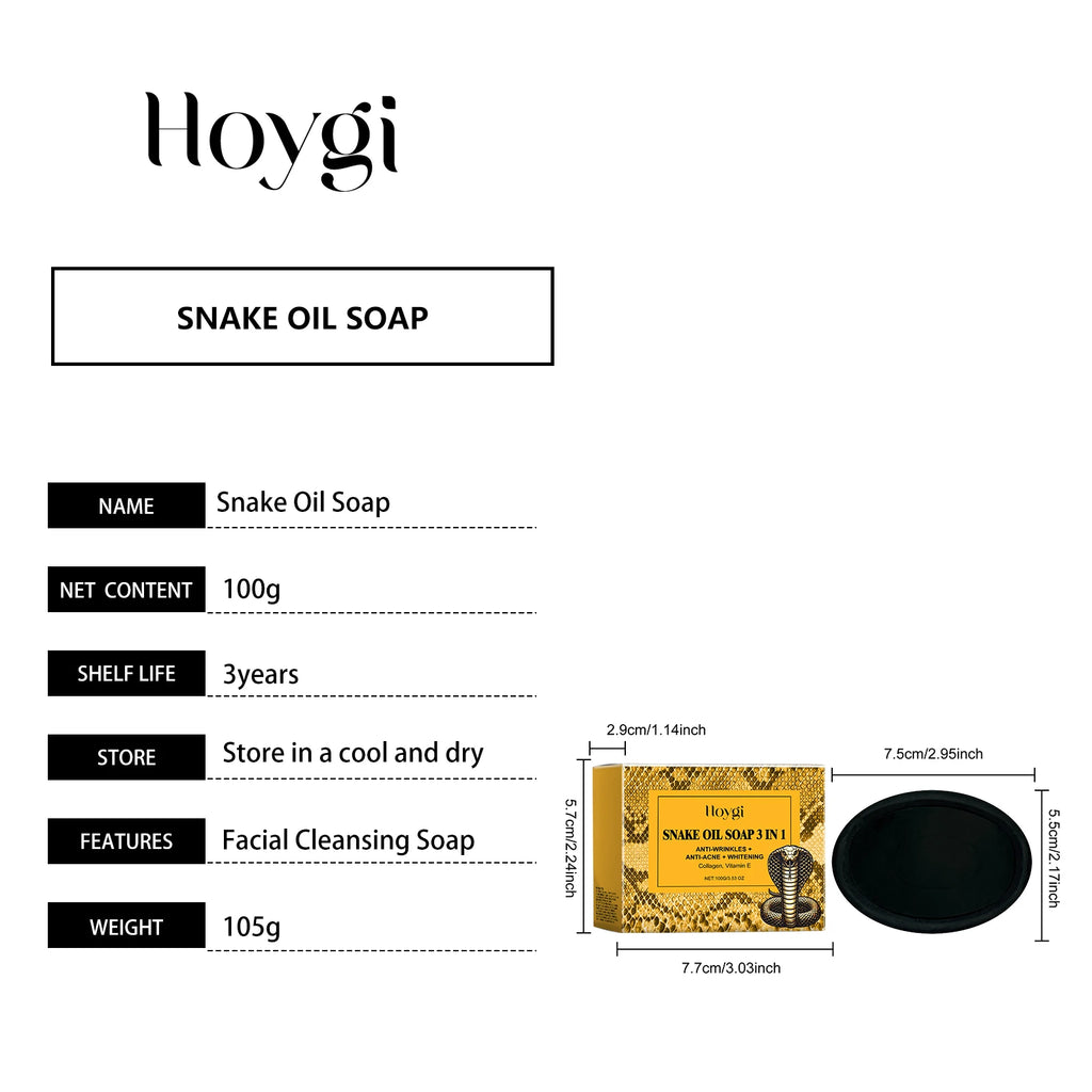 Snake Oil Cleansing Soap - Gentle Facial Cleansing, Leaves Skin Tender & Smooth, Refreshing & Oil-Control Cleansing Soap