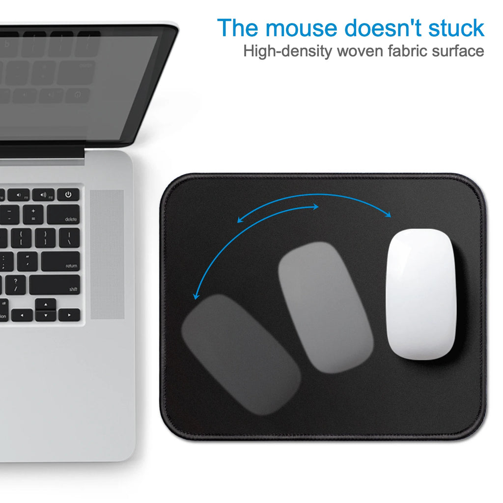 Mouse Pad with Stitched Edge Gaming Mousepad Small Non-Slip Rubber Base Washable Portable for Office Home Computer Laptop mat