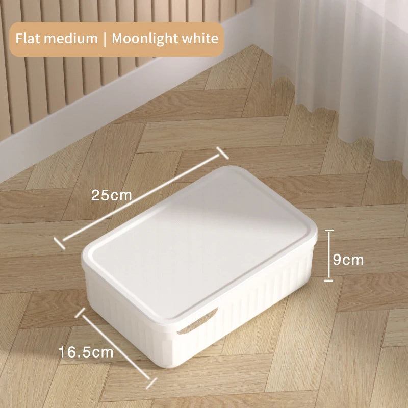 Home Wardrobe Clothes Organizer Plastic Toy Storage Boxes for Bedroom Cabinets Drawers Cosmetic Makeup Doll Accessory Container