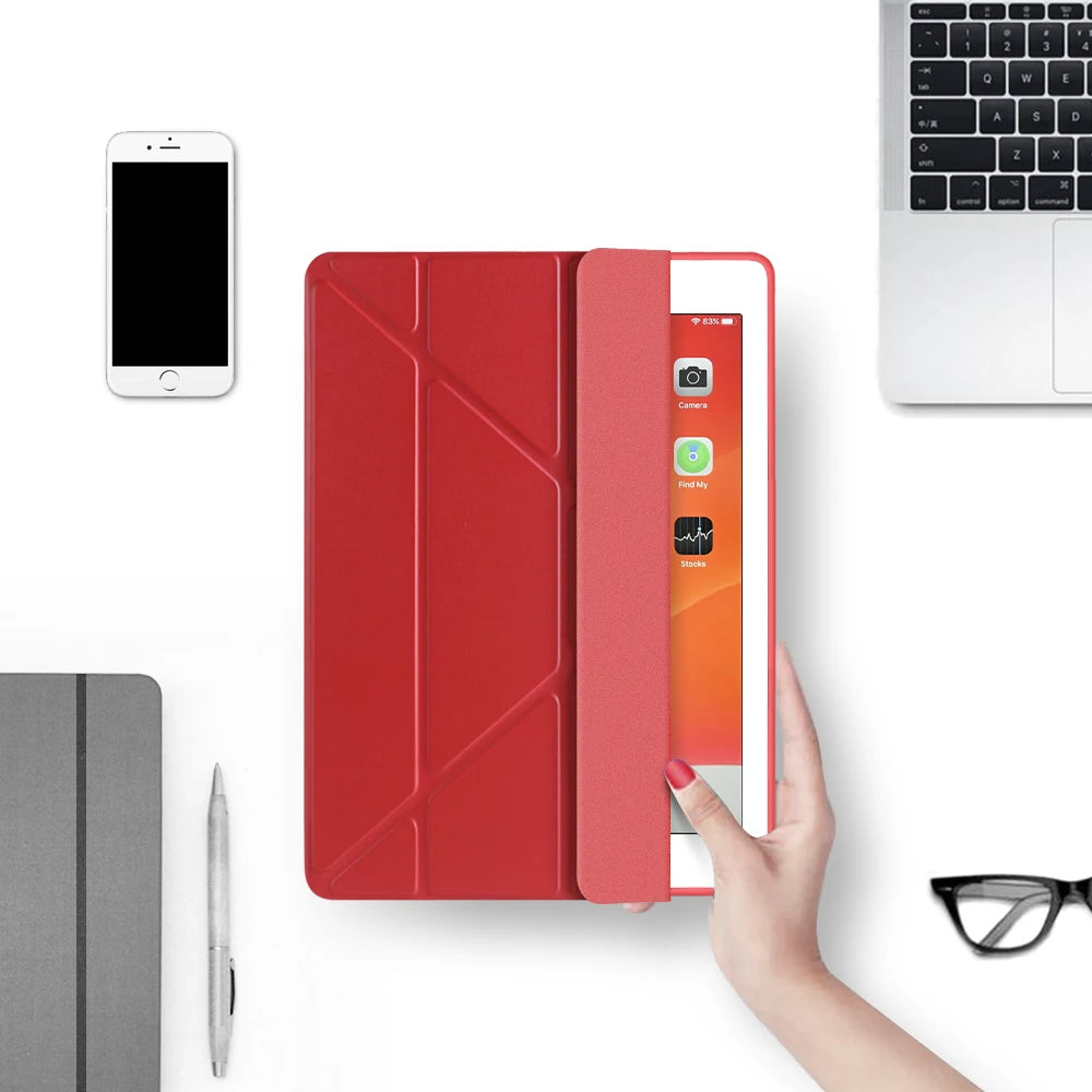 For iPad 10th 2022 Case 10.2 8th 9th 7th 6th Generation Leather Case For iPad 2026 A16 3 4 Air 11 10.9 Mini 4 5 6 Silicon Cover