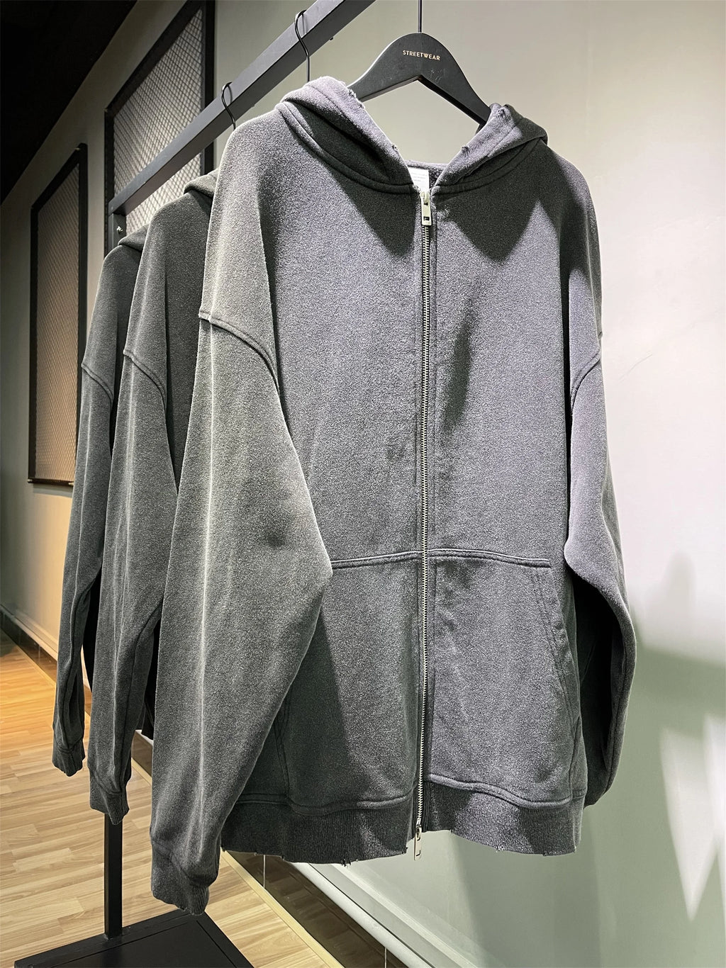 100% Cotton Men's Clothing Vintage Black Acid Wash Hoodies Men Women Oversized Hip Hop Sweatshirts Casual Pullover Y2K Clothes