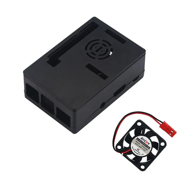 Raspberry Pi 3B Plus Case Plastic ABS Case Shell Box Optional Cooling Fan for Raspberry Pi 3B+/3B Use with 3.5 Inch Screen