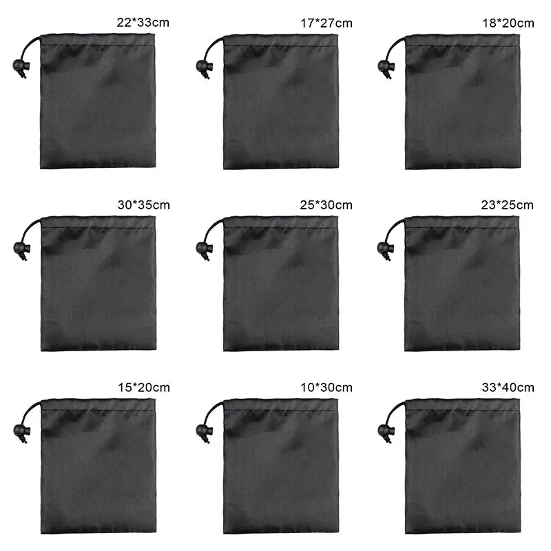 Sacs de rangement en Nylon, sac d'emballage à cordon, housse anti-poussière robuste, poignée en corde Flexible, sac d'organisati