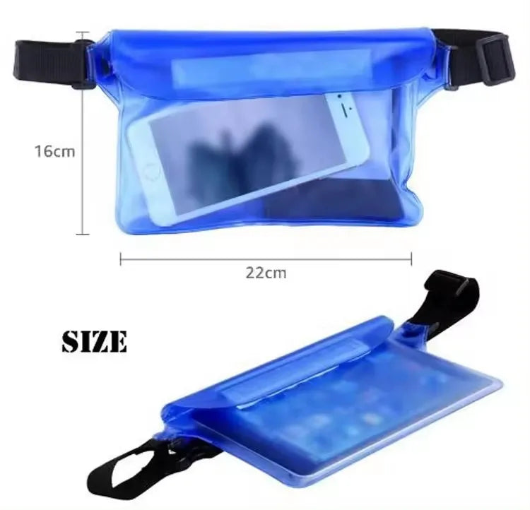 Waterproof Pouch Mobile Phone Case With Waist Strap Multi Color Swimming Storage Bag Phone Moisture Proof Dry Bag For Cell Phone