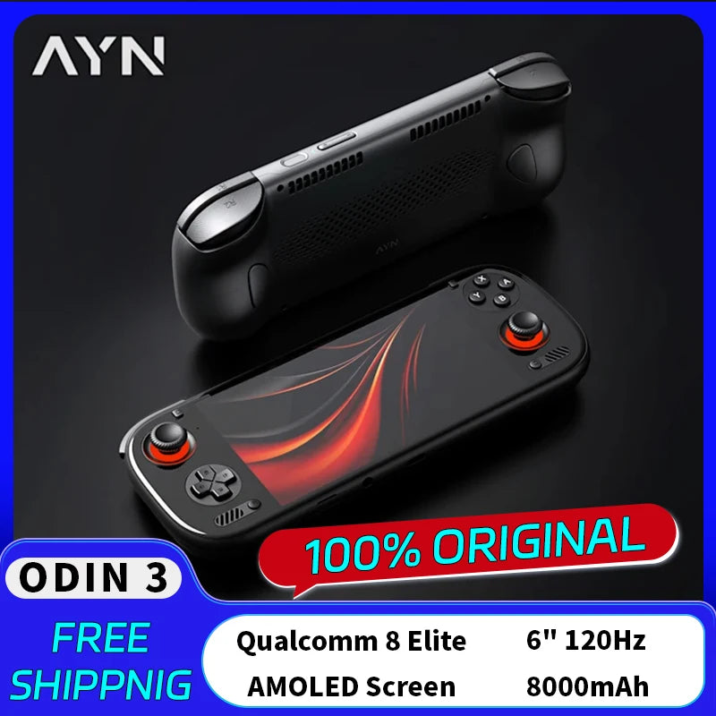 AYN Odin 3 Game Console 6'' 1080P 120Hz AMOLED Screen Handheld With 8000mAh Hall-Effect Joystick/Trigger Handheld Game Console