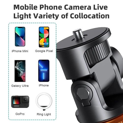 1.49M Wireless Selfie Stick Tripod Stand with Bluetooth Remote Extendable Tripod for iPhone Mobile Phone Tiktok Live Streaming