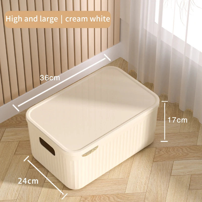 Home Wardrobe Clothes Organizer Plastic Toy Storage Boxes for Bedroom Cabinets Drawers Cosmetic Makeup Doll Accessory Container