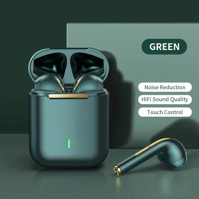 J18 Wireless Headset Bluetooth 5.3  Hifi In-ear Stereo Microphone Touch Waterproof TWS Noise Cancelling HD Gaming Headset 2025