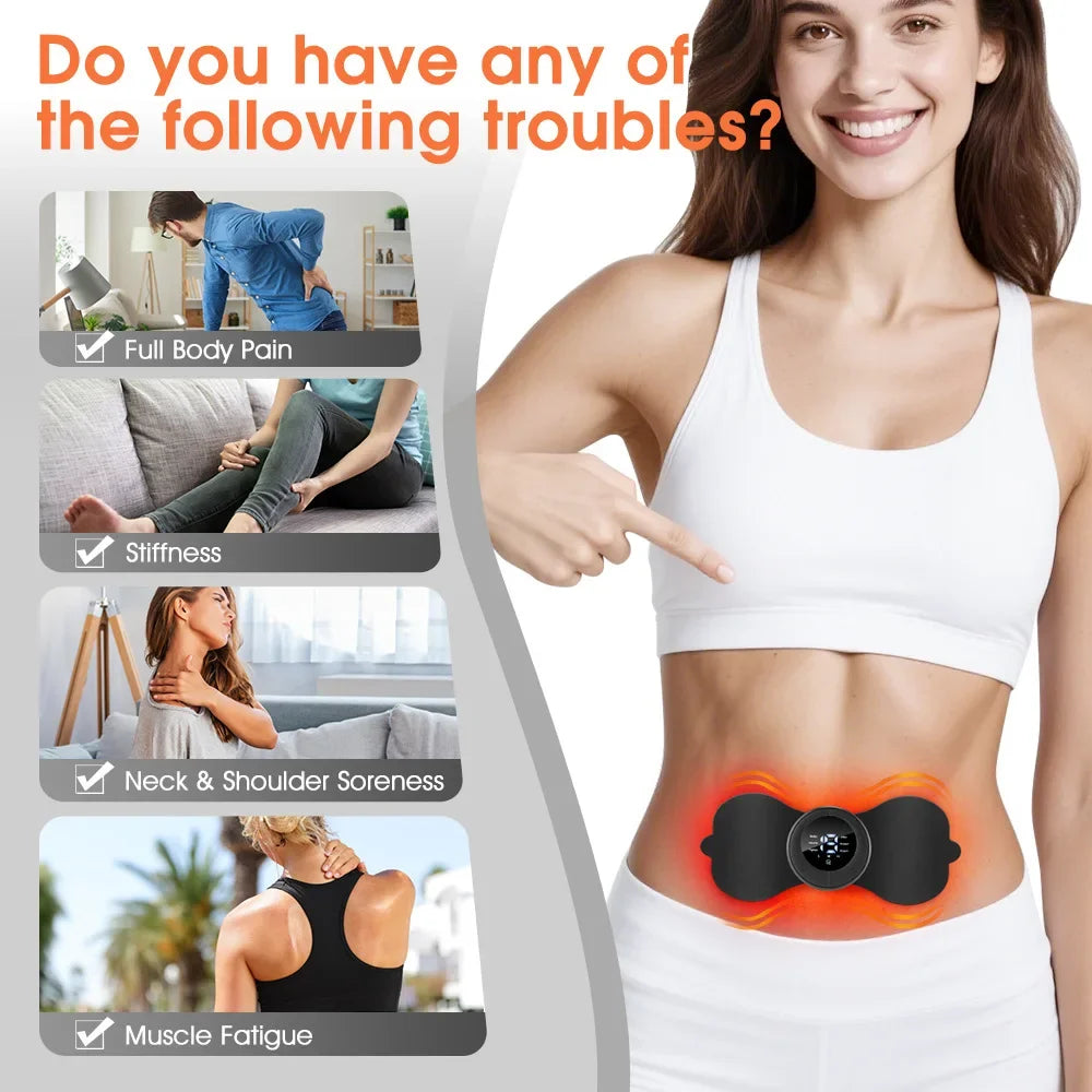 Multi functional full body universal heating massager EMS pulse digital display screen massager 6-speed 19 gear massage patch