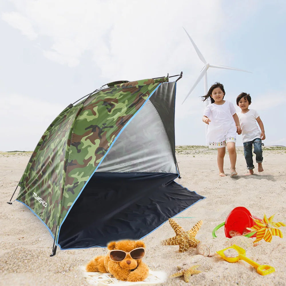 2 Persons Outdoor Beach Tents Shelters Shade UV Protection Ultralight Tent for Fishing Picnic Park Summer Awning Shade Shelter