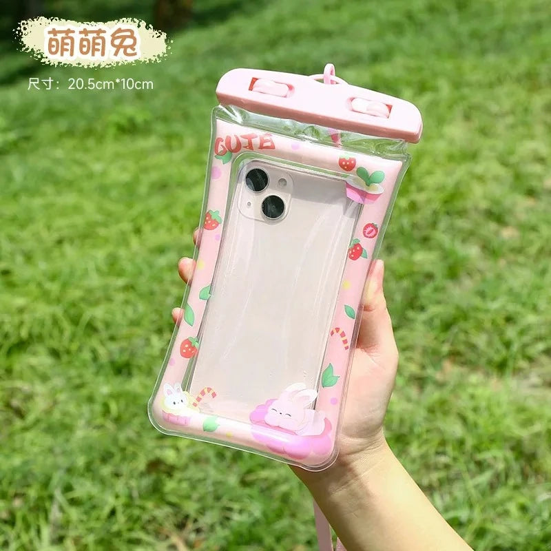 Waterproof Cartoon Phone Pouch Drift Diving Swimming Bag Underwater Dry Bag Case Cover For Phone Water Sports Beach Pool Skiing