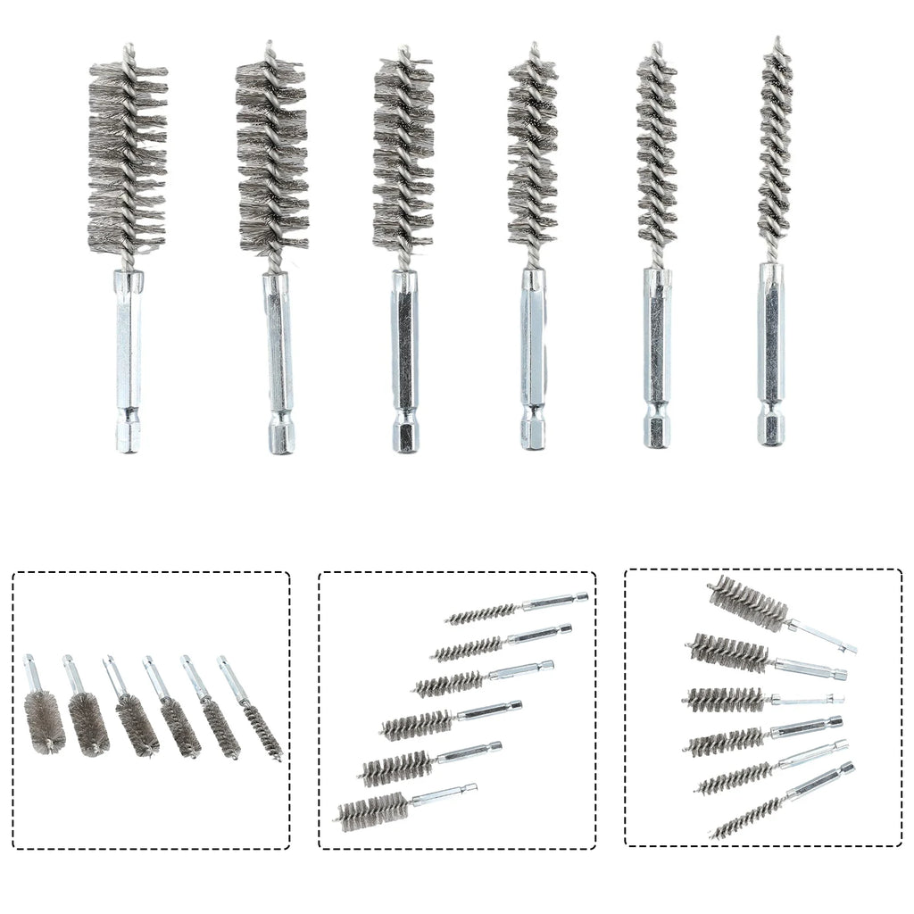 Hot New Tools & Workshop Equipment Cleaning Brush Drilling Brushes 6 Pieces 6 Sizes Cleaning Brushes Electric Drill