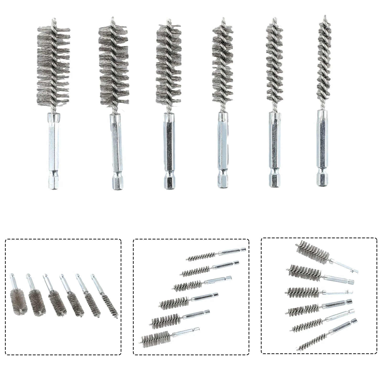 Hot New Tools & Workshop Equipment Cleaning Brush Drilling Brushes 6 Pieces 6 Sizes Cleaning Brushes Electric Drill