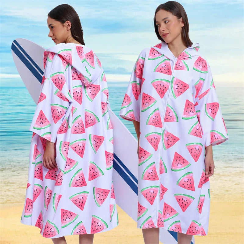 Microfiber Hooded Towel Men Women for Swimming Beach Travel Quick Dry Changing Robe Cape Bath Towel Bathrobe Surf Poncho