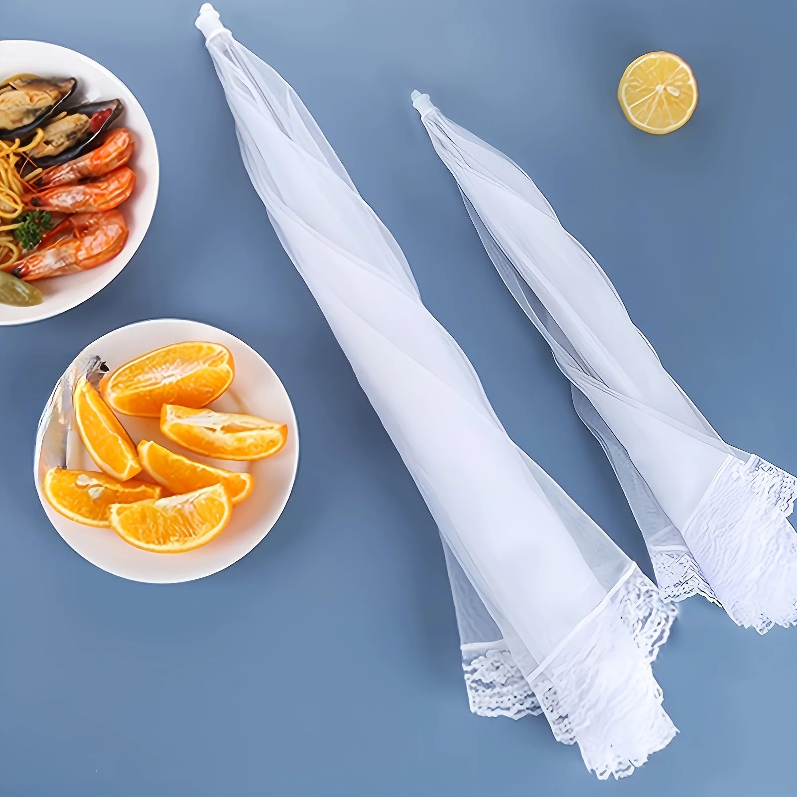 Large Pop-Up White Mesh Food Tent - Foldable and Washable Insect Protection Perfect for Outdoor Dining and Gatherings