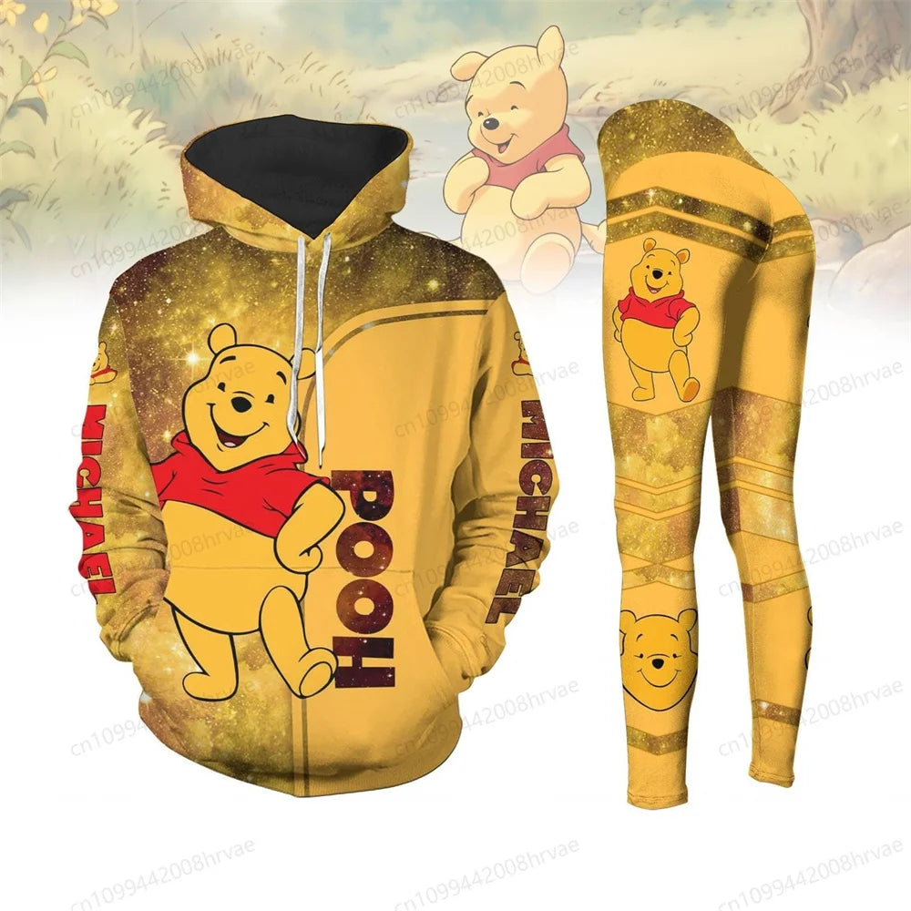 Disney Winnie the Pooh Hoodies and Leggings, Custom Winnie the Pooh 3D Printed Sweatshirts, Womens Yoga Pants Set 2025