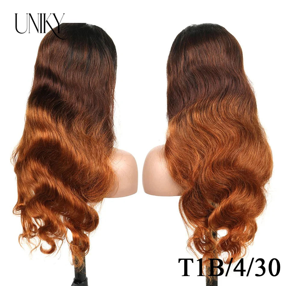 1B/4/27/30 Wig Ombre Lace Front Wig Human Hair Wig For Women Brazilian Body Wave 13X4 Blonde Lace Frontal Wig On Sale Clearance