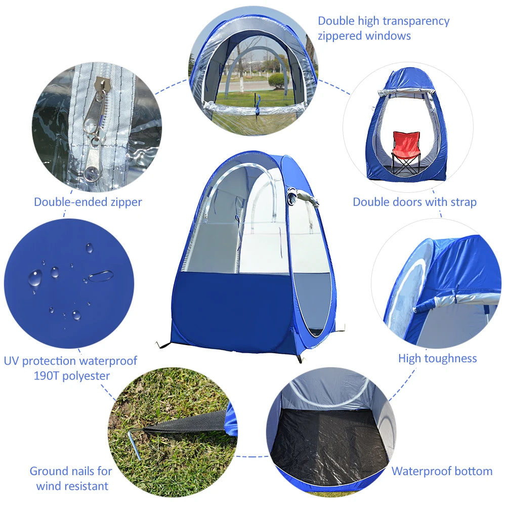 Portable Outdoor Fishing Tent UV-protection Tent Pop Up Single Tent Automatic Instant Tent Rain Shading Tent for Outdoor Camping