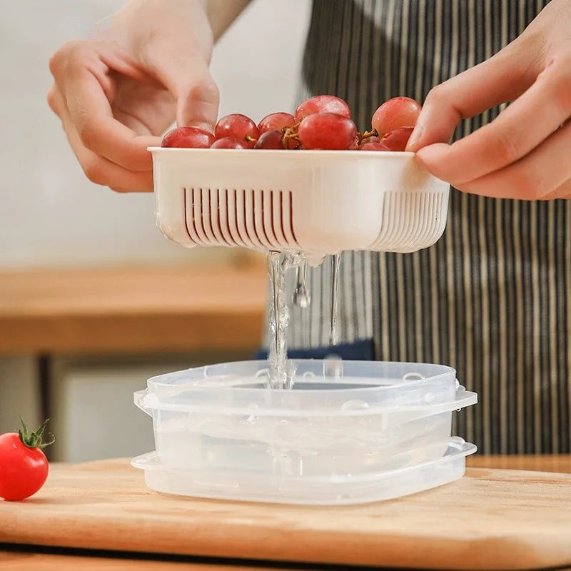 Food Storage Box Rice Fruit Preservation Container Microwave Oven Heating Refrigerator Freezer Storage Packing Kitchen Tool