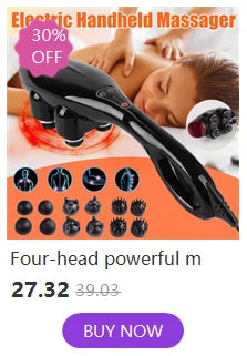 Four-head powerful multifunctional vigorous king massager, neck, waist and legs, whole body household electric massage stick