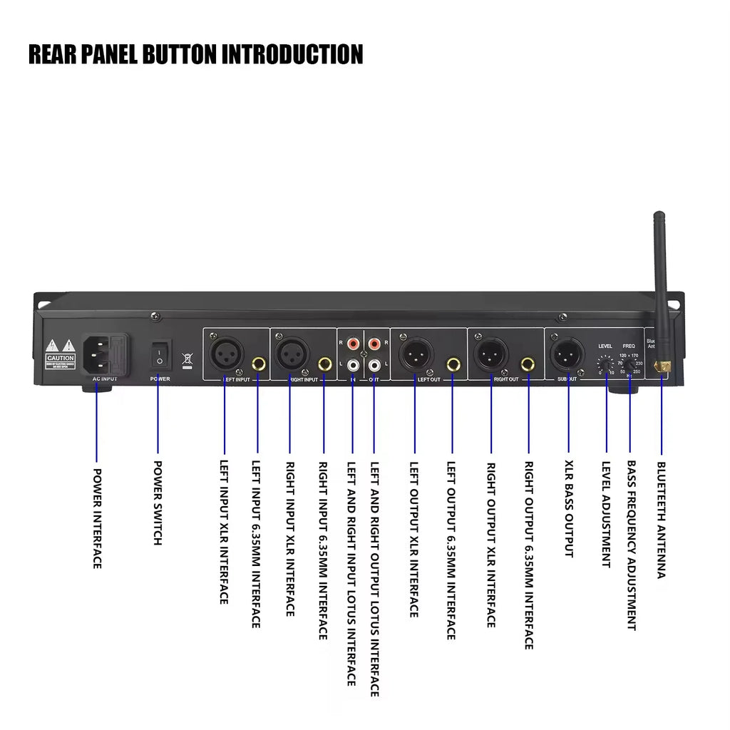 EQ31SUB 31-Stage Digital Equalizer Professional Audio Tuner for Stage Performance Noise Reduction Professional audio stage equip