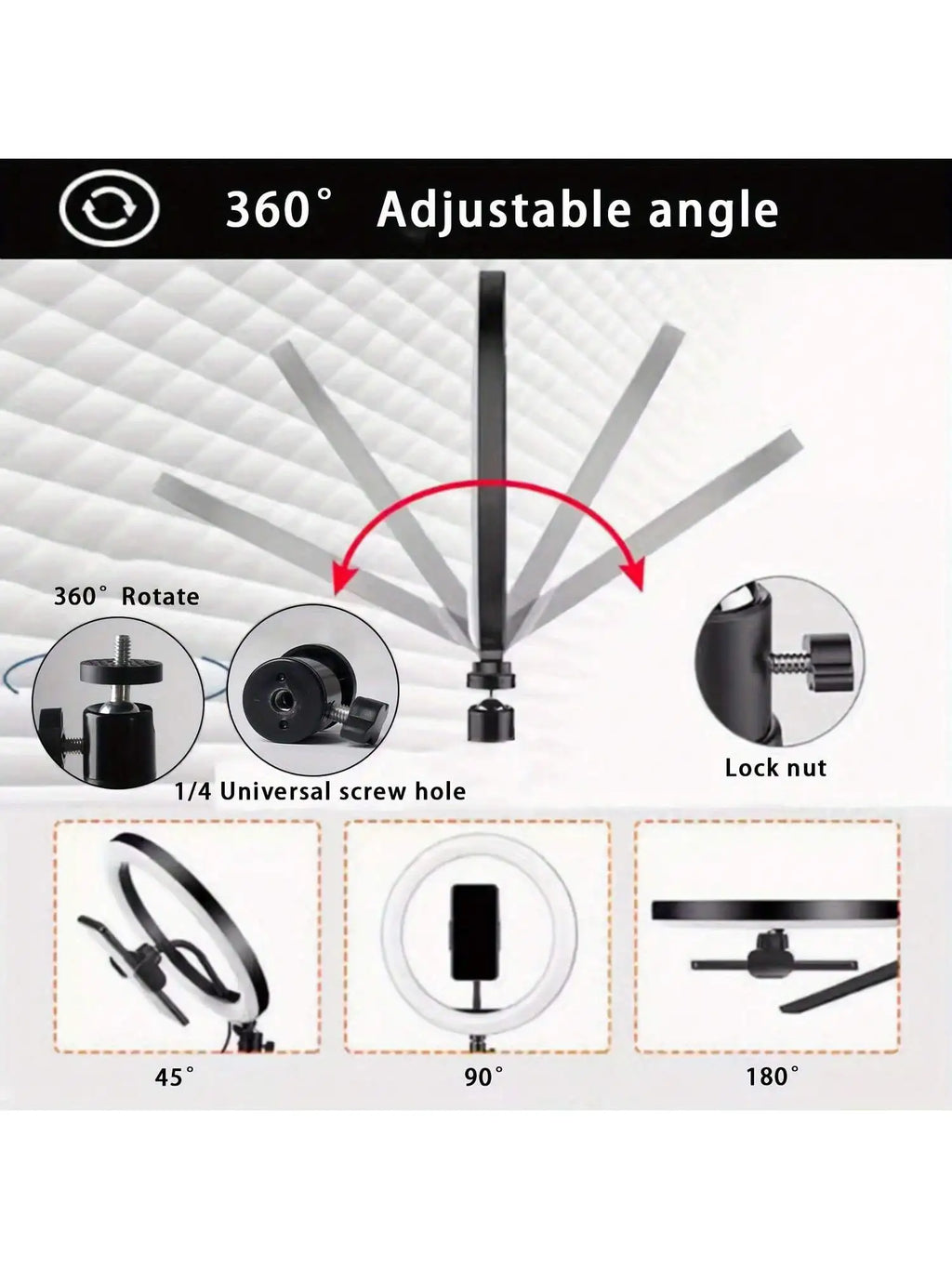12-inch ring light tripod USB Remote Ring Selfie Light With Tripod Illuminate Your Brilliance