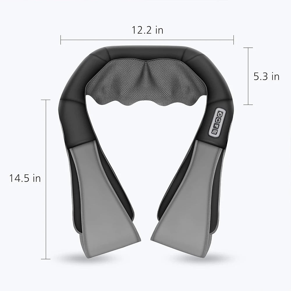 Shiatsu Back Shoulder and Neck Massager, Electric Full Body Massage to Legs Muscles Tissue Deep Kneading Heating Pillow Massage