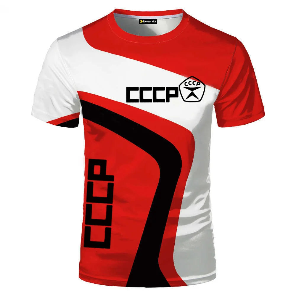 Russia Men's T-shirts Casual Fashion Summer New Russian Flag Short Sleeved Tops Tees Men's Clothing Oversized T-shirt Streetwear